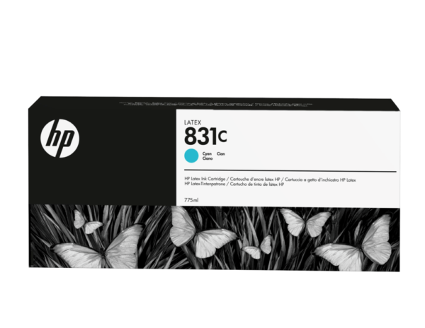 HP 831C 775-ml Cyan Latex Ink Cartridge(CZ695A)