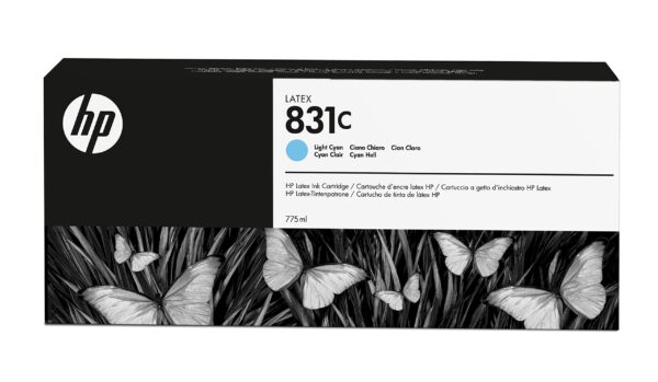 HP 831C 775-ml Light Cyan Latex Ink Cartridge(CZ698A)