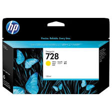 HP 728 130-ml Yellow DesignJet Ink Cartridge(F9J65A)