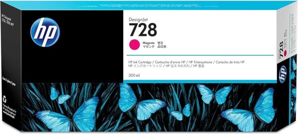 HP 728 300-ml Magenta DesignJet Ink Cartridge(F9K16A)