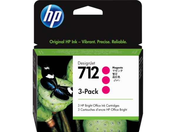 HP 712 3-pack 29-ml Magenta DesignJet Ink Cartridge (3ED78A)