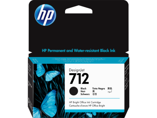 HP 712 38-ml Black DesignJet Ink Cartridge (3ED70A)